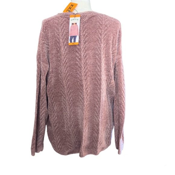 Orvis Women's Crew Neck Long Sleeve Chenille Sweatshirt Misty Rose Size XXL NWT - Picture 3 of 11